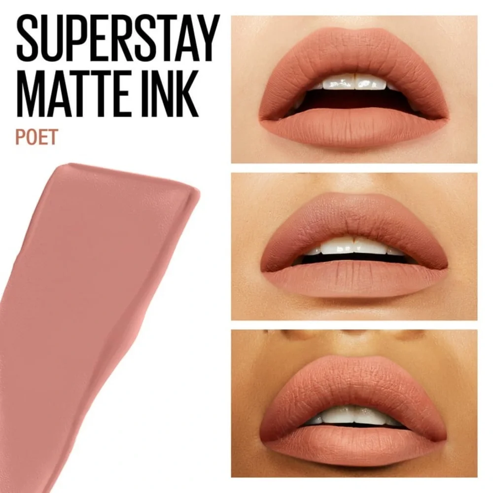 💕 Maybelline Super Stay Matte Ink Liquid Lipstick, Poet #60